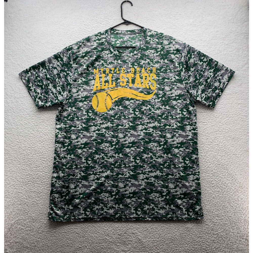 Russel Athletic Myrtle Beach All Stars T-Shirt Mens XL Digital Camo SC Baseball